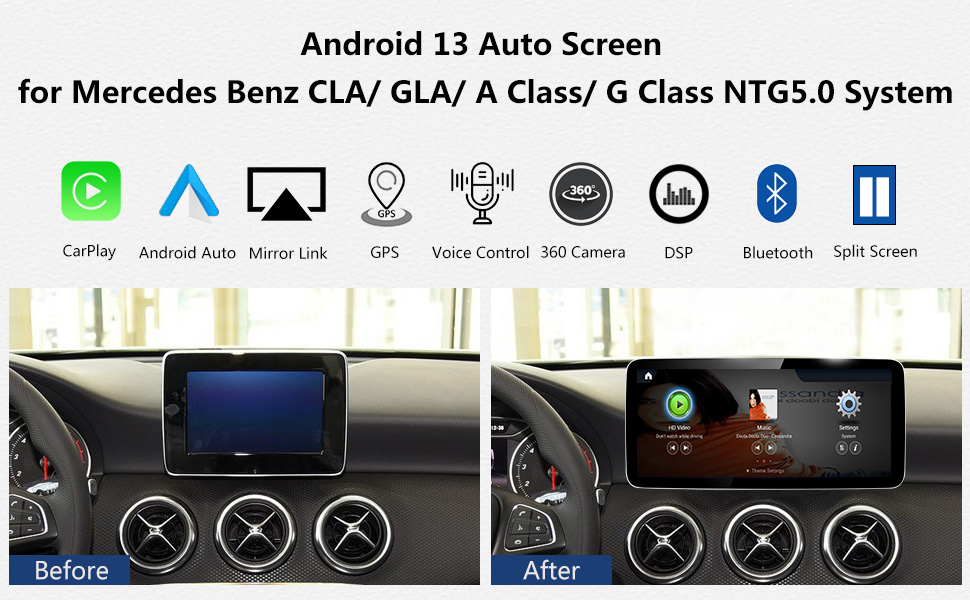 W176 Android Auto CarPlay